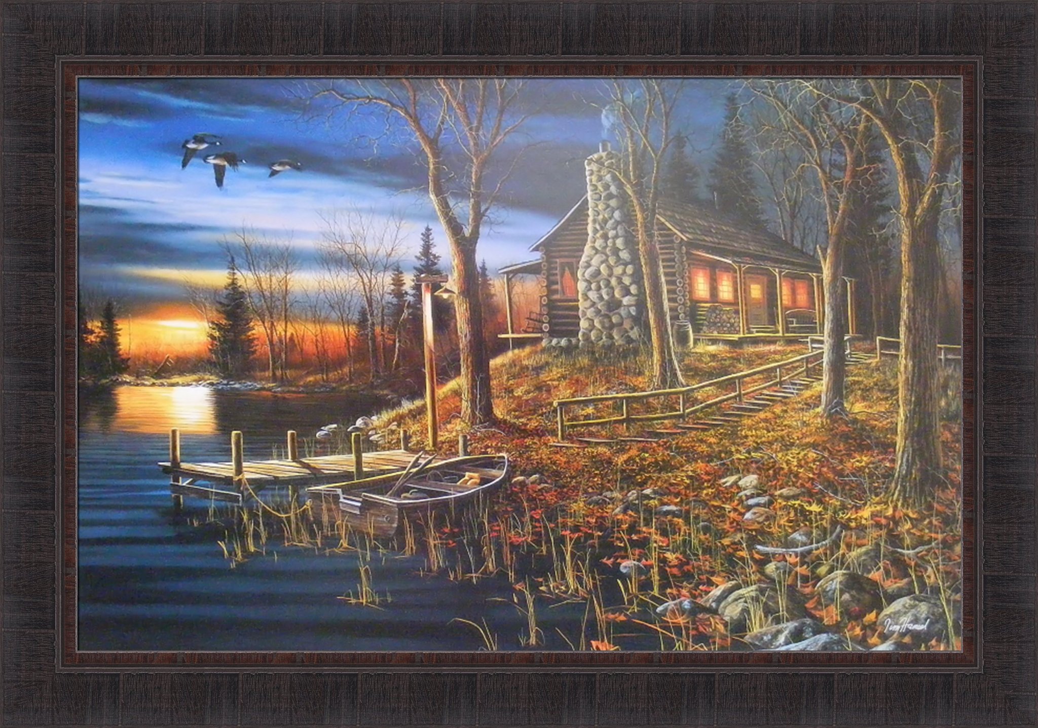 Amazon.com: Complete Serenity by Jim Hansel 24x34 Log Cabin Lake